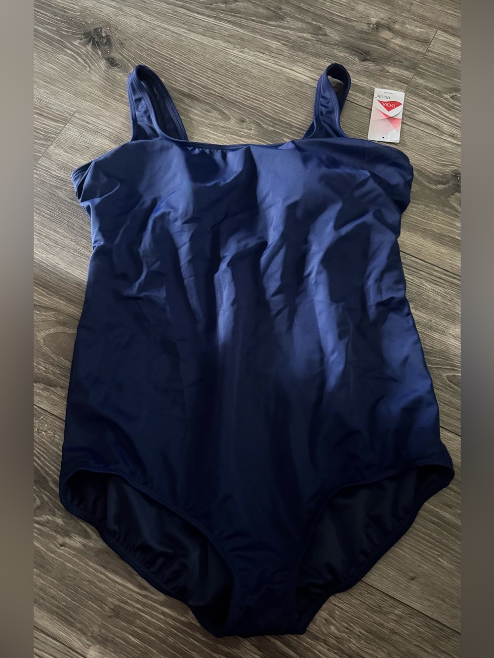 NWT Lands' End Solid Navy One-Piece Swimsuit